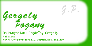 gergely pogany business card